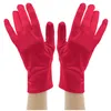Satin-Handschuhe, rot, 23 cm