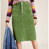 Anthropologie Skirts | Anthropologie Corduroy Pencil Skirt | Color: Green | Size: 0