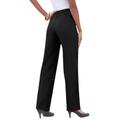 Plus Size Women's Classic Bend Over® Pant by Roaman's in Black (Size 34 W) Pull On Slacks