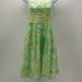 Lilly Pulitzer Dresses | Lilly Pulitzer Green Floral Strapless Dress 0 | Color: Green/Yellow | Size: 0