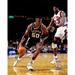 David Robinson San Antonio Spurs Unsigned Driving Past Patrick Ewing Photograph