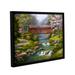 ArtWall Rocky River Bridge Gallery Wrapped Floater-Framed Canvas in Brown/Green | 14 H x 18 W x 2 D in | Wayfair 4kim033a1418f