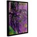 ArtWall Lavender Water Lillies Gallery Wrapped Floater-Framed Canvas in Green/Indigo | 18 H x 14 W x 2 D in | Wayfair 0mon023a1418f