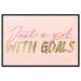 Oliver Gal Girl w/ Goals - Graphic Art Canvas in White/Brown | 36 H x 54 W x 1.5 D in | Wayfair 38777_54x36_CANV_BFL