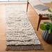 White 96 x 0.79 in Indoor Area Rug - Dakota Fields Striped Handmade Flatweave Wool Beige Area Rug Wool | 96 W x 0.79 D in | Wayfair