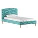 Three Posts™ Baby & Kids Kaliyah Platform Bed Upholstered in Blue | 38 H x 61 W x 82 D in | Wayfair 5108C3E1B73249B69D3802A7575BF466