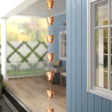 Monarch Rain Chains Akira Rain Chain Copper in Brown | 102 H x 3.25 W x 3.25 D in | Wayfair 14003