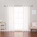Gracie Oaks Blakney Linen Solid Semi-Sheer Grommet Single Curtain Panel Linen in White | 84 H in | Wayfair 8EC7F22F969F428889999A3EF1327AF2