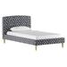 Three Posts™ Baby & Kids Kaliyah Platform Bed Upholstered in Gray | 38 H x 61 W x 82 D in | Wayfair 51D99763E1824B9490E3C4AB7E0EAC3E
