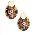 J. Crew Jewelry | J. Crew Lucite And Crystal Shield Earrings | Color: Gold | Size: Os