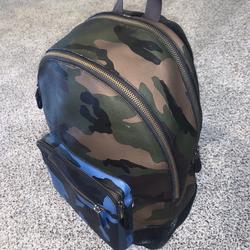 Coach Bags | Designer Coach Camo Backpack | Color: Blue/Green | Size: Os