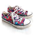 Converse Shoes | Converse Kids Rainbow Plaid Low Top Sneakers | Color: Blue/Pink | Size: 1g