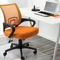 Inbox Zero Ergonomic Mesh Task Chair Upholstered/Mesh in Orange/Black | 34 H x 24.5 W x 21.5 D in | Wayfair BA39AA4BDCD249BFA885047A734F88DB
