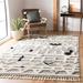 Black/White 72 x 0.71 in Indoor Area Rug - World Menagerie Coppola Southwestern Hand Knotted Ivory/Black Area Rug | 72 W x 0.71 D in | Wayfair