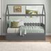 Sand & Stable™ Baby & Kids Topsham Twin Solid Wood Daybed w/ Trundle Wood in Gray | 67 H x 38.5 W x 74.8 D in | Wayfair