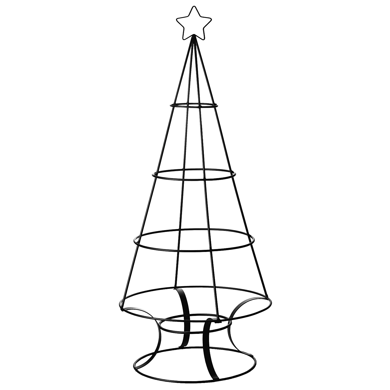 Sapin de Noël en métal, noir, 82,5 cm