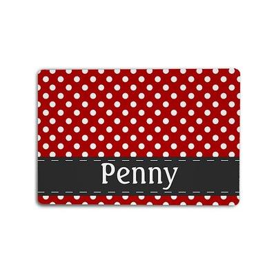 904 Custom Polka Dot Personalized Dog & Cat Placemat