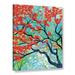 ArtWall Red Floral Gallery Wrapped Canvas Metal in Blue/Green/Red | 32 H x 24 W x 2 D in | Wayfair 0dic089a2432w