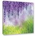 ArtWall Mellow Morning Gallery Wrapped Canvas in Green/Indigo | 18 H x 18 W x 2 D in | Wayfair 0dic070a1818w