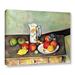 ArtWall Still Life w/ Milk Jug & Fruit Gallery Wrapped Canvas in Green/Orange | 18 H x 24 W x 2 D in | Wayfair 1cez014a1824w