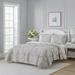 Laura Ashley Rowland Floral Cotton Quilt Set Cotton in Gray | Twin Coverlet + 1 Standard Sham | Wayfair 221802