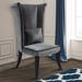 Wingback Chair - Willa Arlo™ Interiors Vanwingerden 78.74Cm Wide Velvet Wingback Chair Velvet in Black | 52 H x 31 W x 28 D in | Wayfair