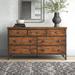 Williston Forge Haverhill 7 Drawer Double Dresser Wood in Brown | 36 H x 66 W x 19 D in | Wayfair 1E8287085A304749B7001709A3DC589E