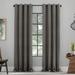 Clean Window Davia Textured Geometric Recycled Fiber Semi-Sheer Grommet Curtain Panel Polyester in Gray | 96 H in | Wayfair WF-2DE3SA0