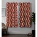 House of Hampton® Neida Ironwork Sateen Woven Geometric Room Darkening Thermal Grommet Curtain Panels Polyester in Orange | 84 H in | Wayfair