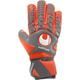 UHLSPORT Equipment - Torwarthandschuhe Supersoft HN Torwarthandschuh, Größe 10,5 in dark grau melange/fluo ro