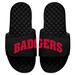 Men's ISlide Black Wisconsin Badgers Wordmark Split Slide Sandals