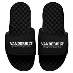 Men's ISlide Black Vanderbilt Commodores Basketball Stacked Slide Sandals