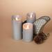Gerson 53340 - Silver Aurora Flame Battery Operated Candle (Set of 3)