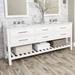 Randolph Morris Everett 72 Inch Oak Double Sink Bathroom Vanity - White RMSV572-WH-NT