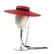 Chapeau de paille à large bord de 15cm pour femmes couvre-chef de plage d'été de soleil gris
