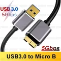 Câble externe de disque dur Câble USB Micro B Câble HDD Câble micro de données Câble SSD Sata pour