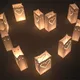Lanterne en papier 50pcs Luminaria avec cœur romantique sac à bougie ignifuge pour fête de noël et