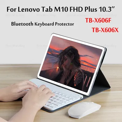 Étui pour Lenovo Tab M10 FHD Plus 10.3 "tablette sans fil Bluetooth clavier étuis TB-X606F TB-X606X