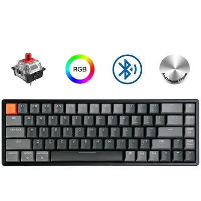 Keychron-Clavier mécanique K6 W pour ordinateur clavier remplaçable à chaud USB Bluetooth cadre