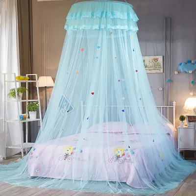 Rideau de couverture de lit rond en dentelle bretonne pour enfants moustiquaire princesse literie