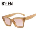 BYLEN – lunettes de soleil carrées pour femmes petites lunettes de soleil rétro yeux de chat