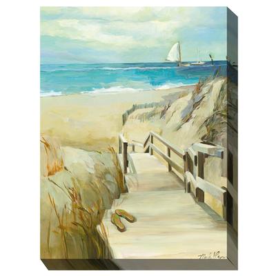 BAREFOOT BEACH OUTDOOR ART 30X40 by West of the Wind in Multi