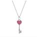 Giani Bernini Jewelry | Giani Bernini Pink Enamel Heart Key 18" Pendent | Color: Silver | Size: 18"