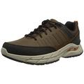 Skechers Herren Arch Fit Baxter Yoren Sneaker, Dark Brown Leather W Synthetic, 43 EU