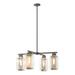 Hubbardton Forge Polaris 4 - Light Outdoor Chandelier Glass in Yellow | 13.4 H x 32.2 W x 32.2 D in | Wayfair 364213-SKT-MULT-77-70-ZM0093