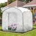 Outsunny 82.8" W x 82.8" D Greenhouse Polyethylene Film/Steel in Gray/Green | 6.6 H x 6.9 W x 6.9 D in | Wayfair 845-406