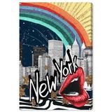 Oliver Gal Cities & Skylines New York Colorful United States Cities - Graphic Art On Canvas in Gray/Red/White | 24 H x 16 W x 1.5 D in | Wayfair