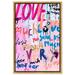 Oliver Gal Typography & Quotes Love In Many Forms Love Quotes & Sayings - Textual Art on Canvas in White/Brown | 54 H x 36 W x 1.5 D in | Wayfair
