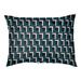 Wrought Studio™ Maillard Football Luxury Outdoor Dog Pillow Polyester in Green/Blue/White | 4 H x 28 W x 18 D in | Wayfair