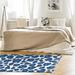 Blue/White 65 x 54 x 0.15 in Area Rug - East Urban Home Animal Print White/Blue Area Rug Chenille | 65 H x 54 W x 0.15 D in | Wayfair